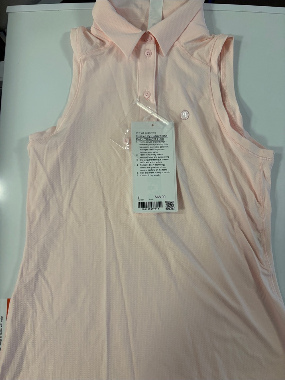lululemon athletica Sleeveless Polo Tank - Light Pink